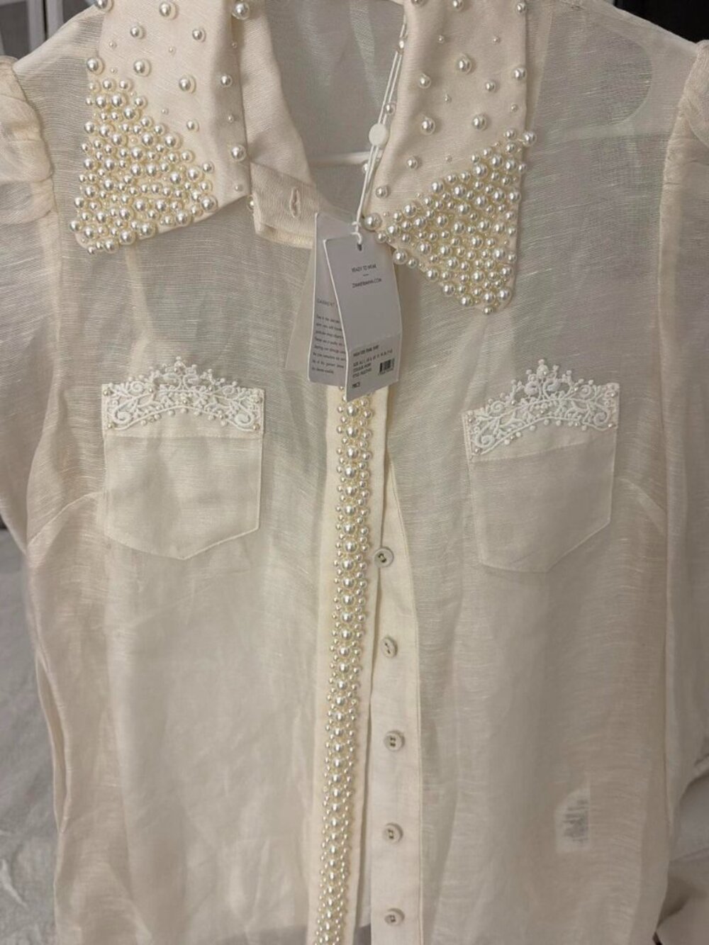 Zimmermann High Tide Pearl Shirt – NWT – Size 1